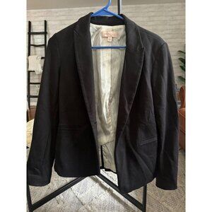 Philosophy Women’s Black Ponte Knit Blazer Rayon Button-Down Size S